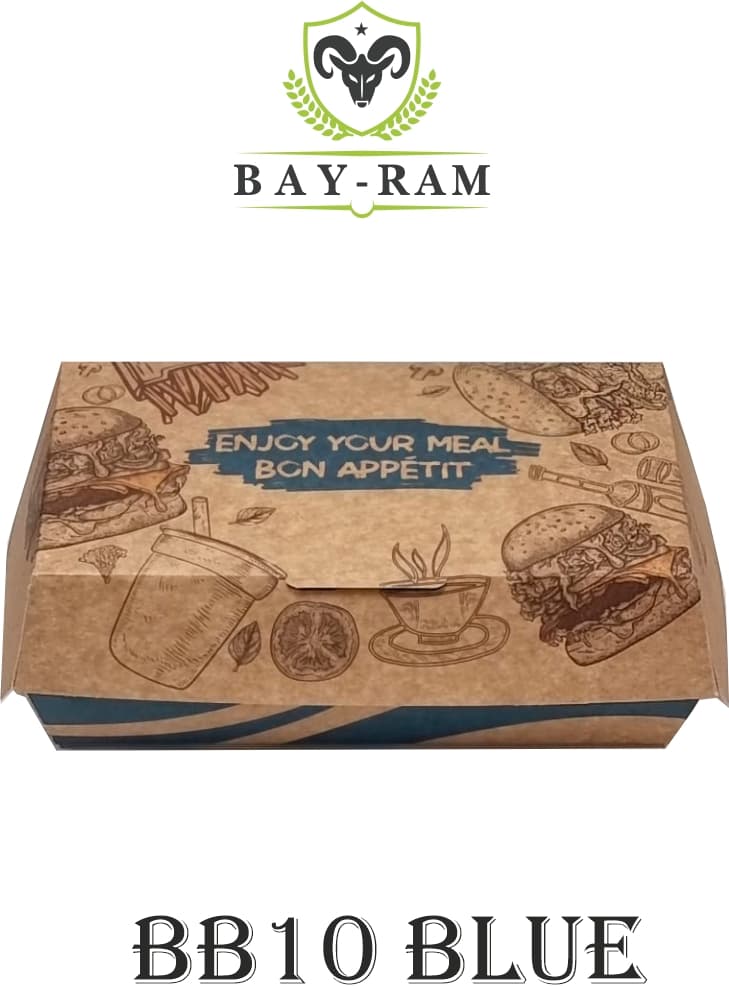 BB10 (Blue) Kraft Fish & Chip Boxes