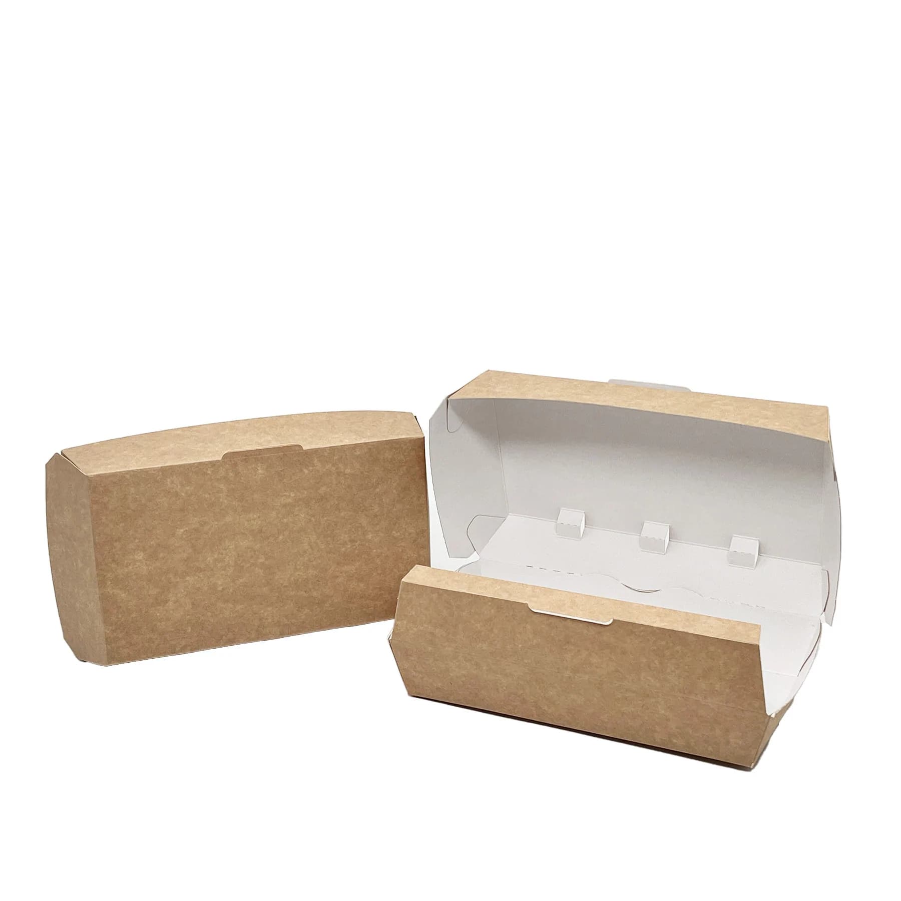 BB 10" Kraft/White Food Box with Optional Vents